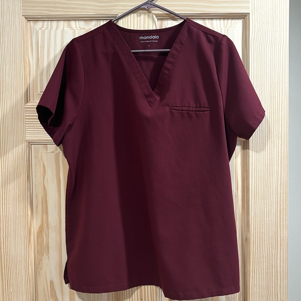 Mandala Scrub Top Womens Large